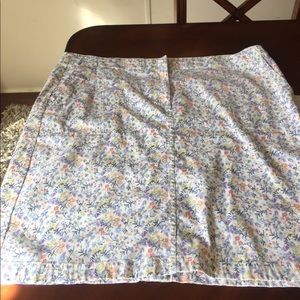 JJill skirt., white with flowers..